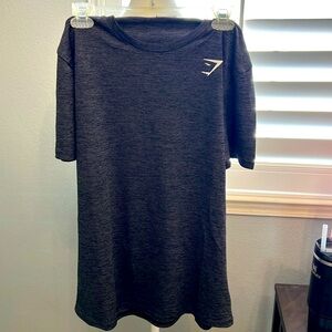 Gymshark Mens T-Shirt Short Sleeve Heather Gray Gym size Med.